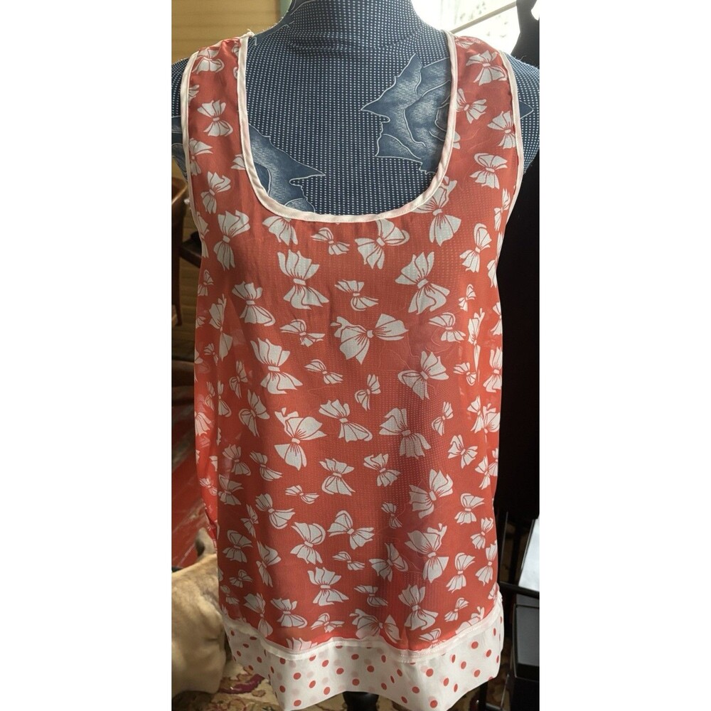 NWOT Tramp Size Large Sheer Racer Back Women’s Blouse 40” Bust 28” Length